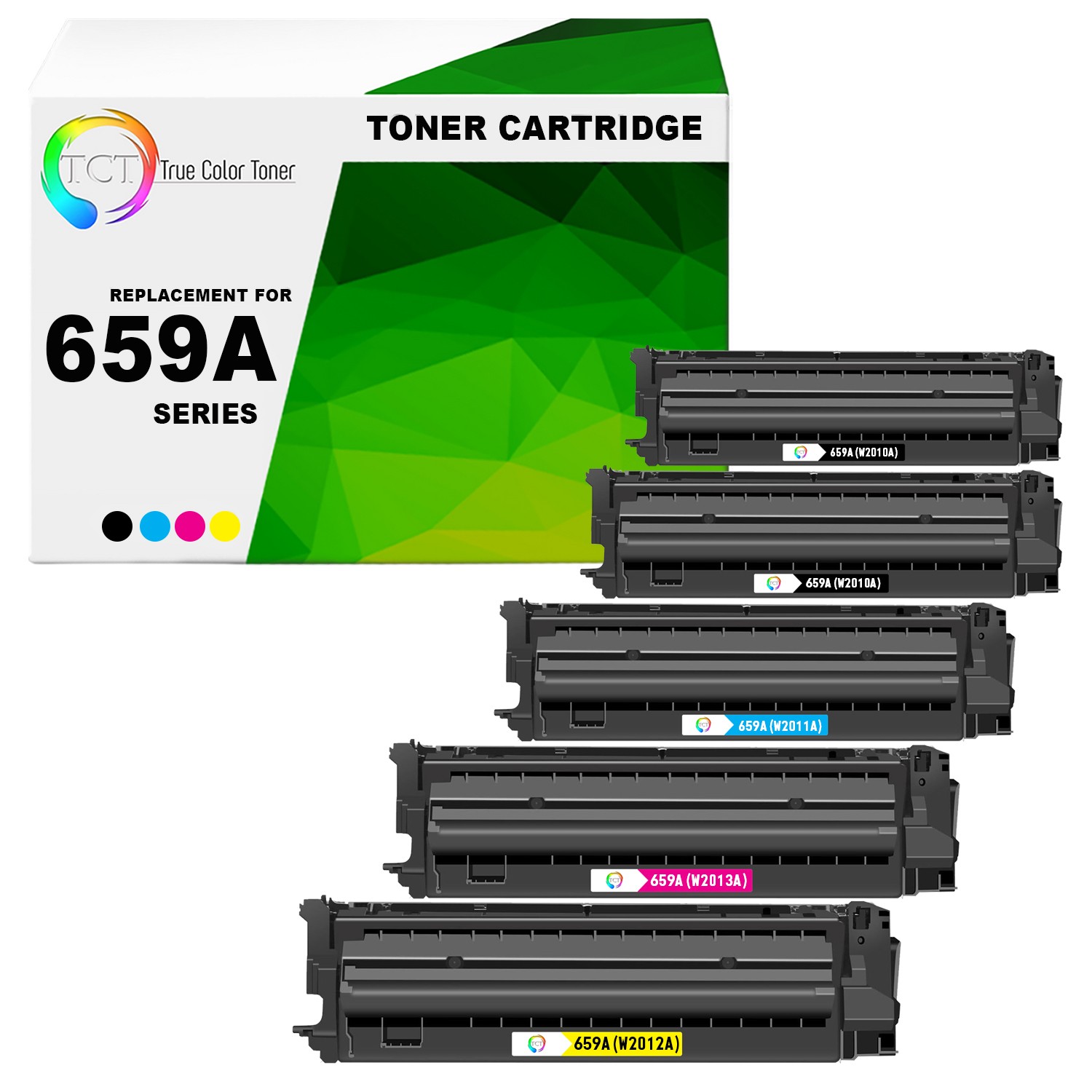 5PK TCT Premium 659A B C Y M for Compatible HP LaserJet M856 Toner Cartridge