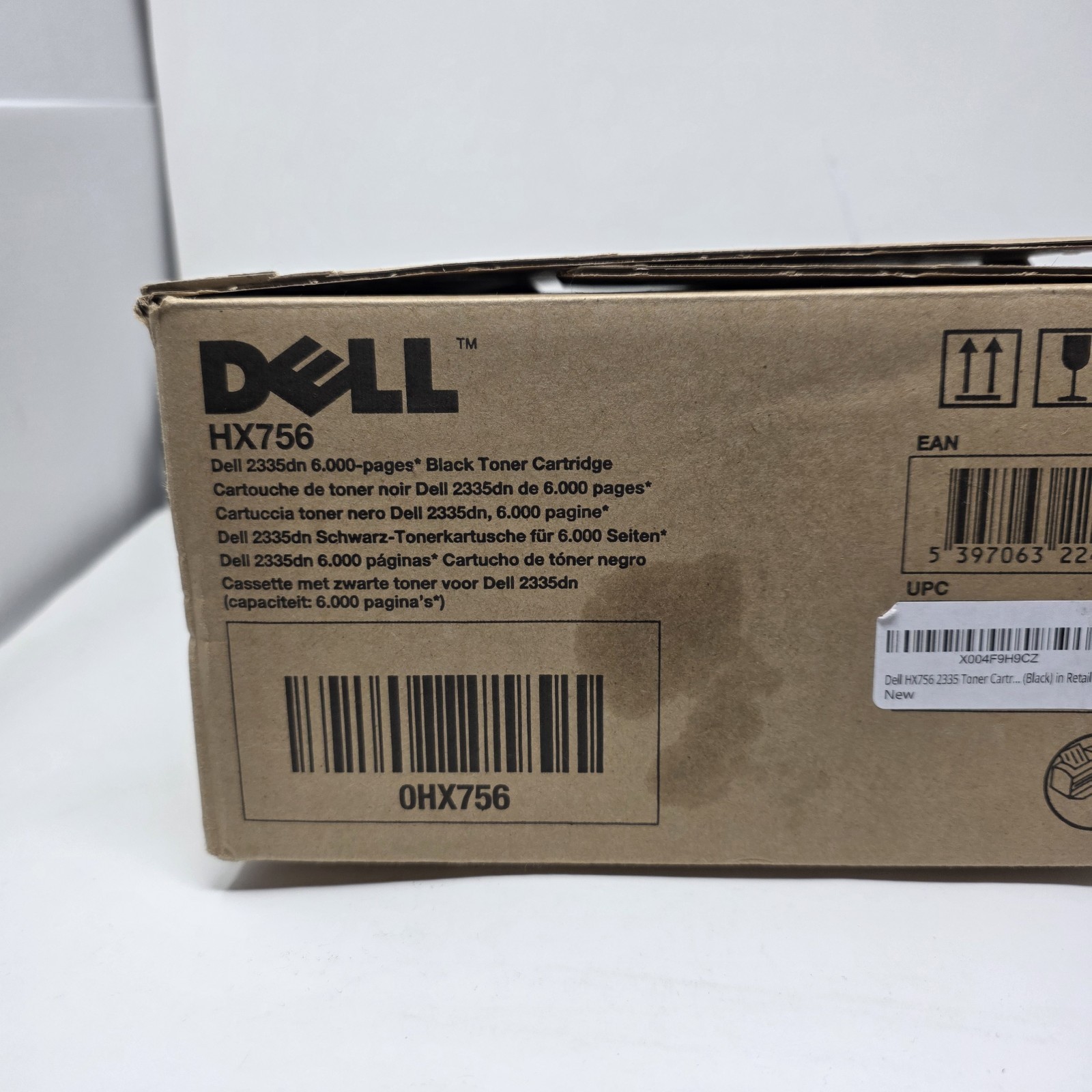 Genuine Dell HX756 Black toner Cartridge 2335DN  6K Pages