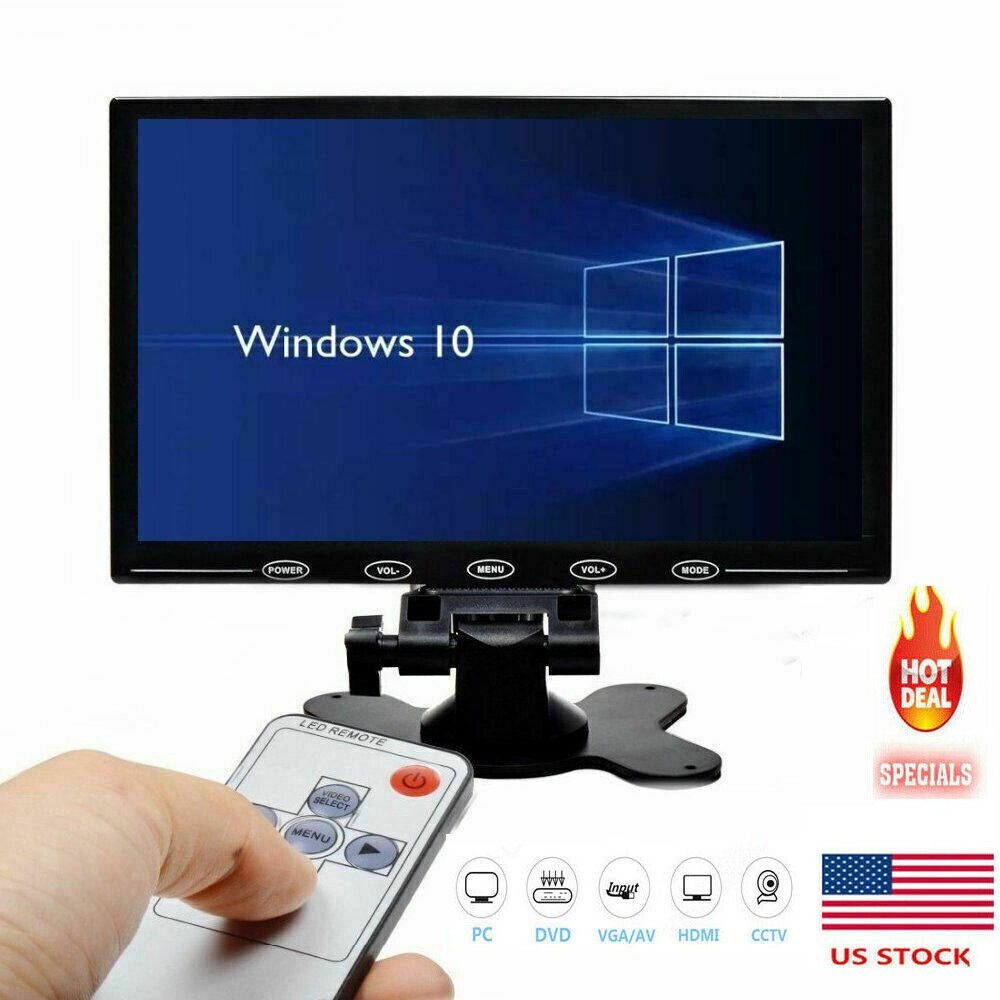 US - Mini 7" LCD CCTV Monitor PC Screen HDMI VGA AV RCA for Raspberry Pi DSLR