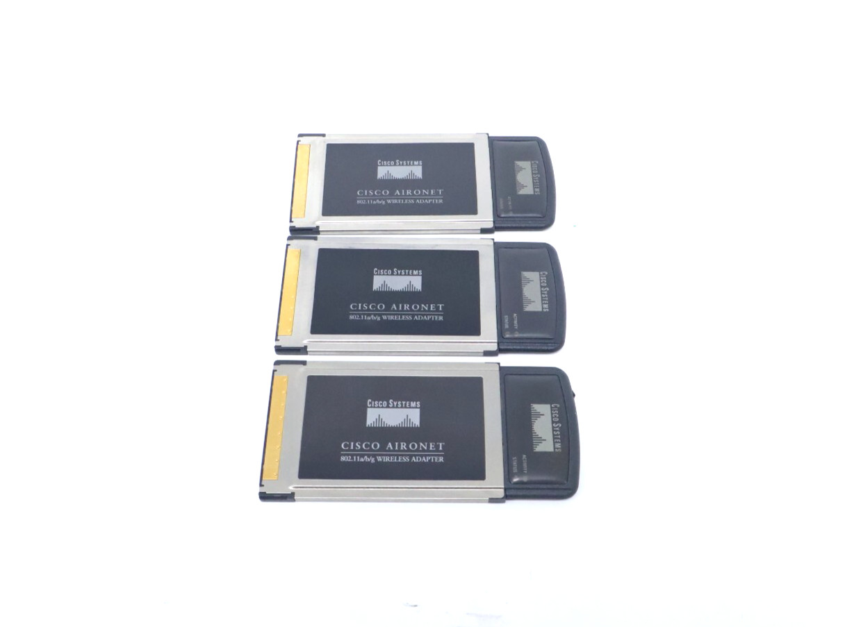 Lot Of 3 Cisco Aironet 802.11 a/b/g Wireless Adapter AIR-CB21AG-A-K9