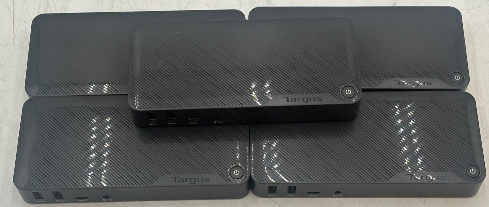 Lot of 5 Targus DOCK430USZ-50 USB-C DisplayPort Dock Station - No Power Adapter