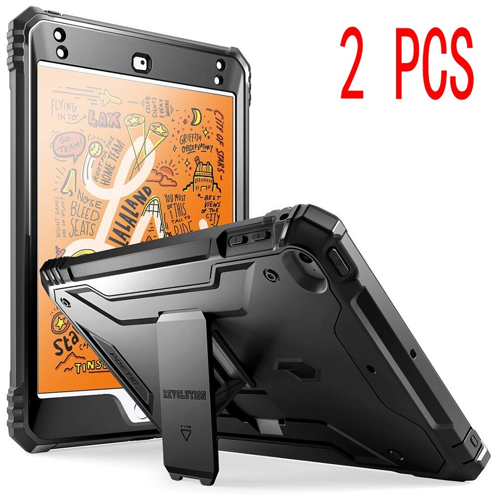 2 Poetic For Apple iPad Mini 5 Case Dual Layer Heavy Duty Shockproof Cover Black