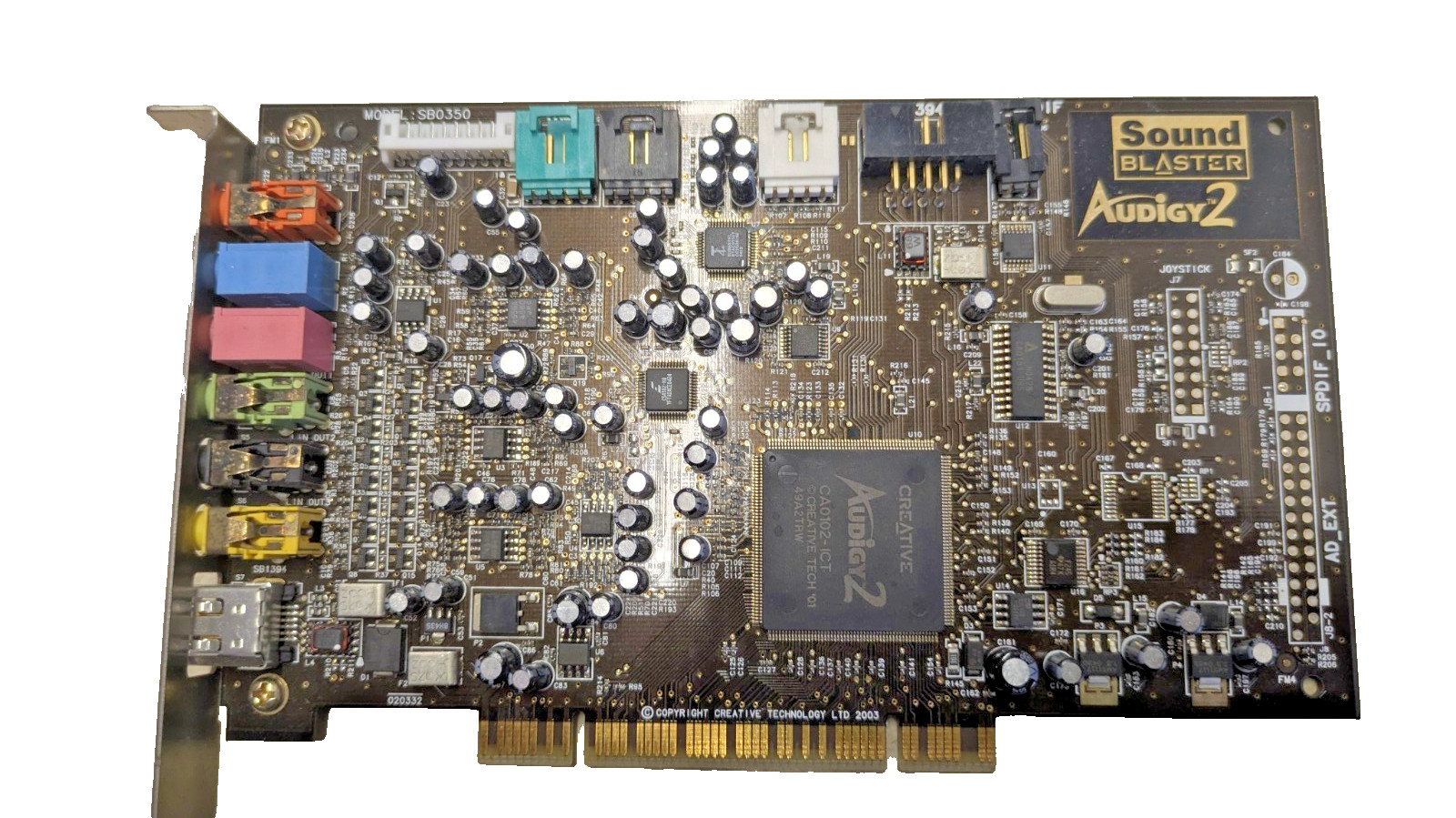 CREATIVE AUDIGY 2 SB0240 Sound Blaster Card SB1394 PCI 7.1 CH