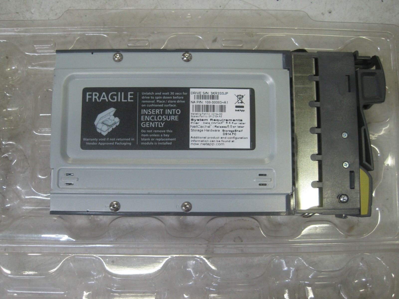 NETAPP X276A 300GB FC 10K FIBRE HDD X276A-R5 ST3300007FC 108-00083+A1 Hard Drive
