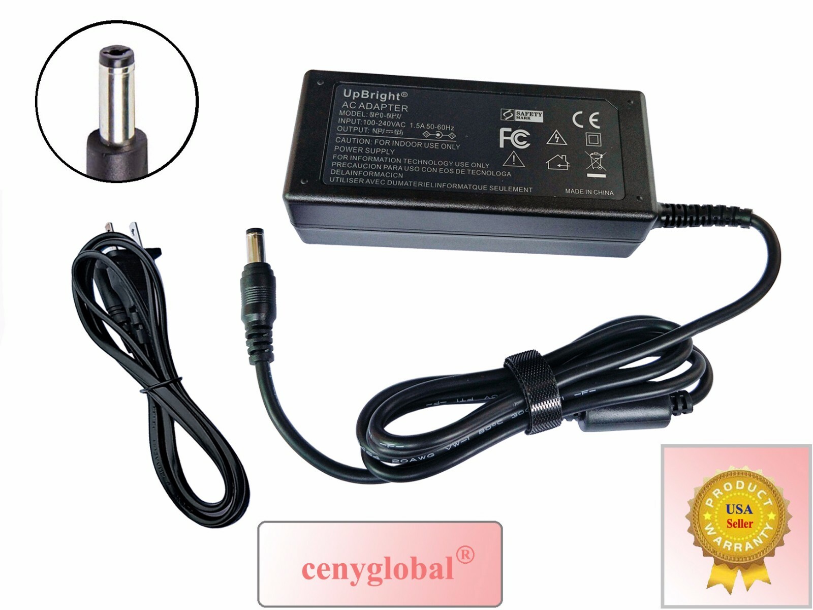 New Global AC Adapter LCD Charger 12V  DC 3A~3.3A Power Supply OD:5.5mm ID:2.5mm