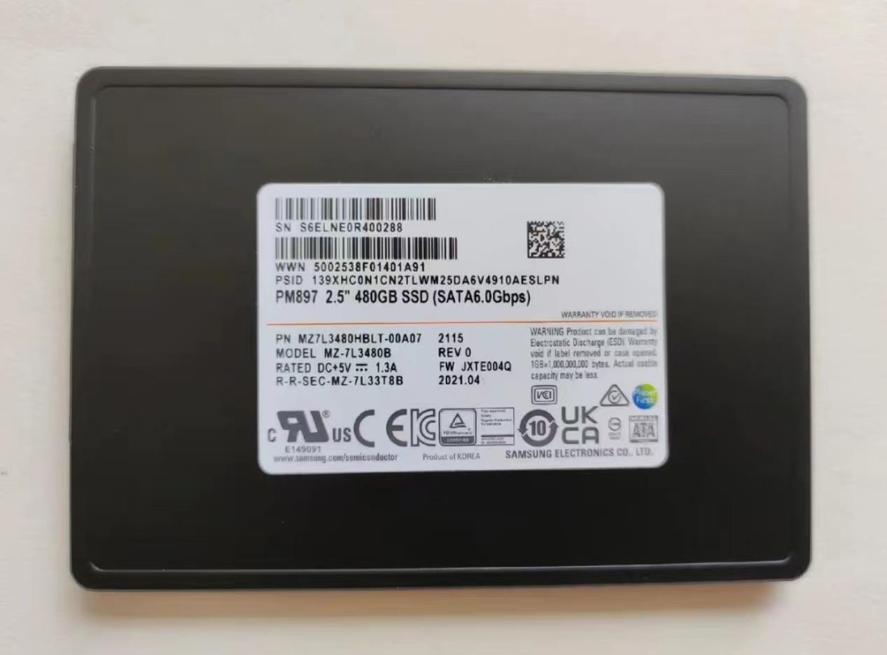 New Samsung PM897 480GB SSD 2.5" SATA III 6Gbps MZ7L3480HBLT-00B7C MZ-7L3480B