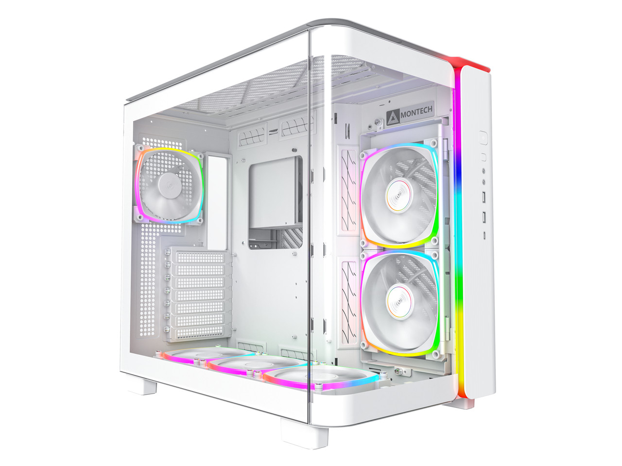 MONTECH, KING 95 PRO Dual-Chamber ATX Mid-Tower PC Gaming Case, High-Airflow, To