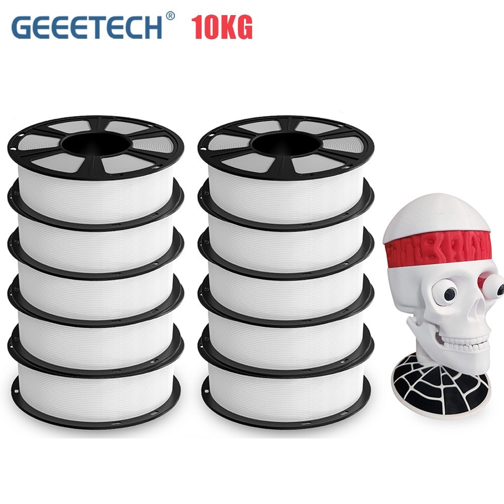 10KG GEEETECH PETG Filament 1.75mm 1kg/roll PETG White Strong Consumables US