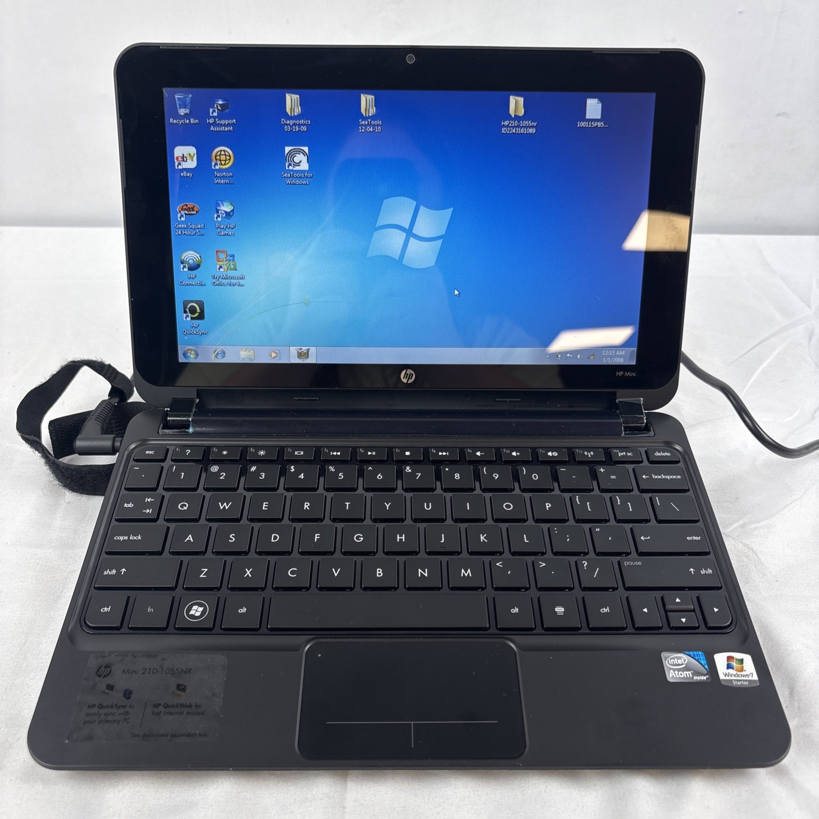 HP Mini 210-1055NR Intel Atom 1.66GHz 1GB Ram HDD 160GB Windows 7 Silver 
