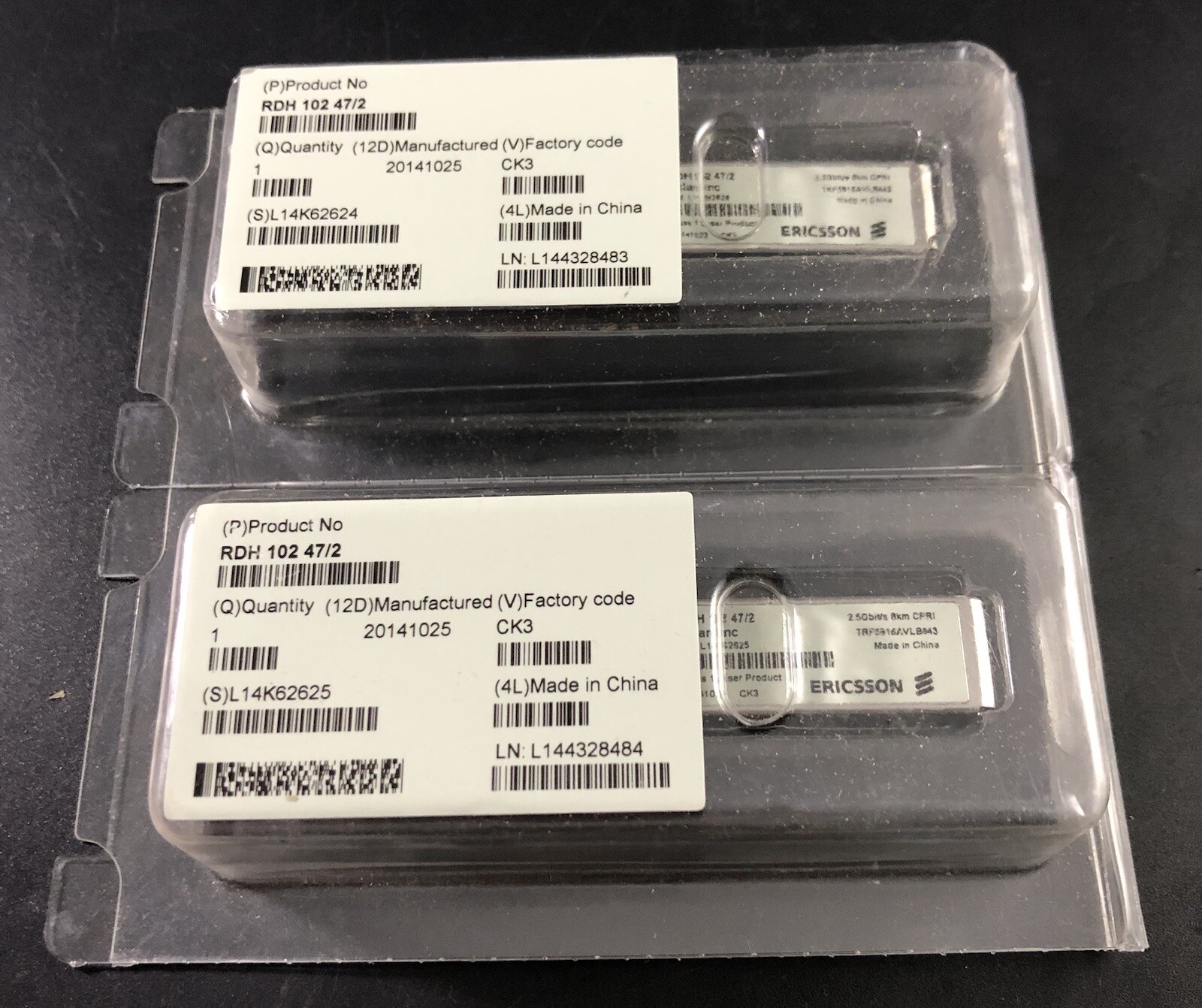 Ericsson RDH 102 47/2 Delta Electronics Lot Of 2 Vc7