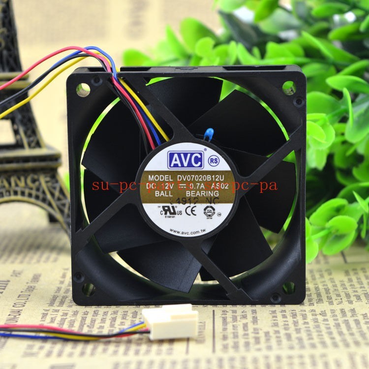 AVC DV07020B12U 7020 DC 12V 0.7A dual ball bearing server inverter cooling fan
