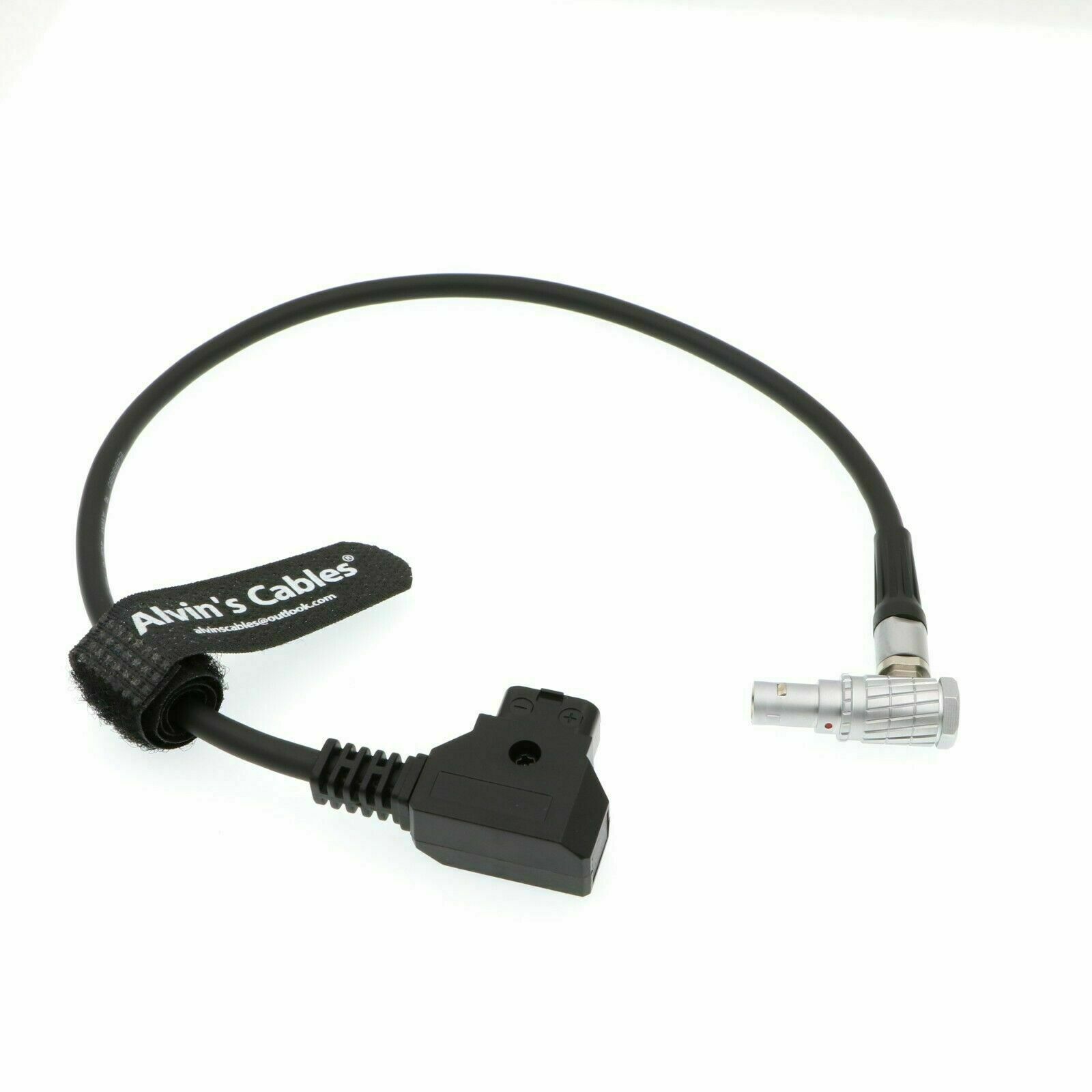 Power Cable Right Angle 2 Pin Male to D-tap 30cm/20" for Z CAM E2 S6 F6 Cord PVC
