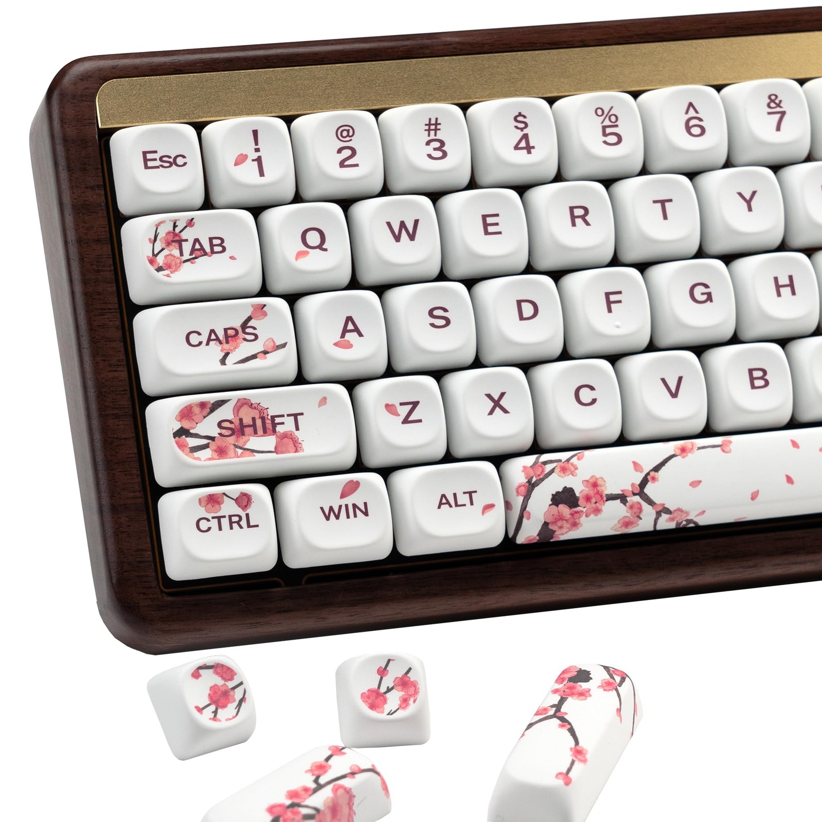 XVX MOA Profile Cherry Blossom PBT Keycaps, 140-Key 140 Keys,