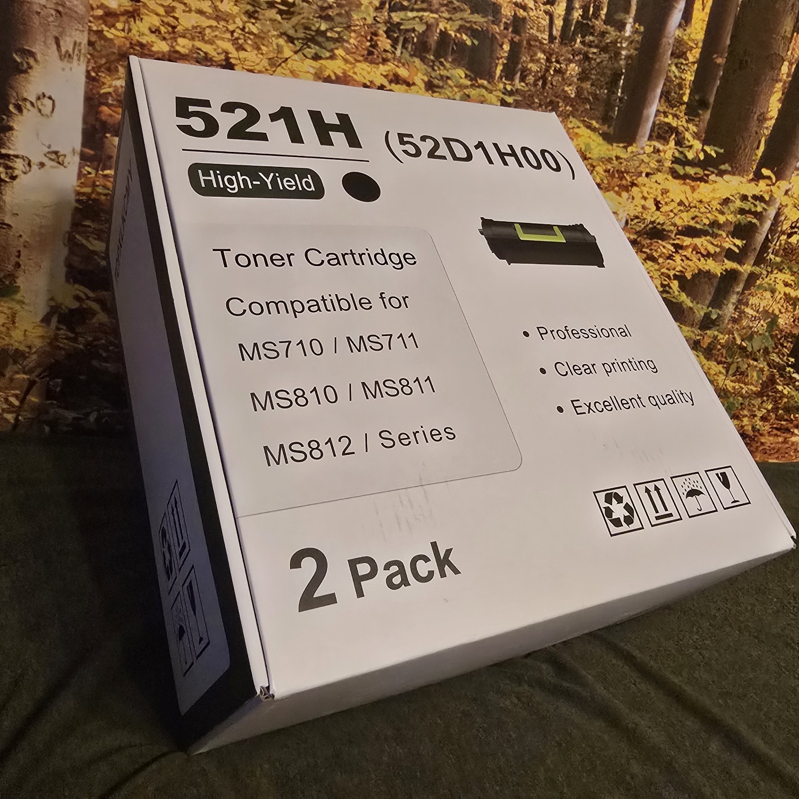 521H 52D1H00 High Yield Compatible Toner 2 Pack Replacement For Lexmark Printer