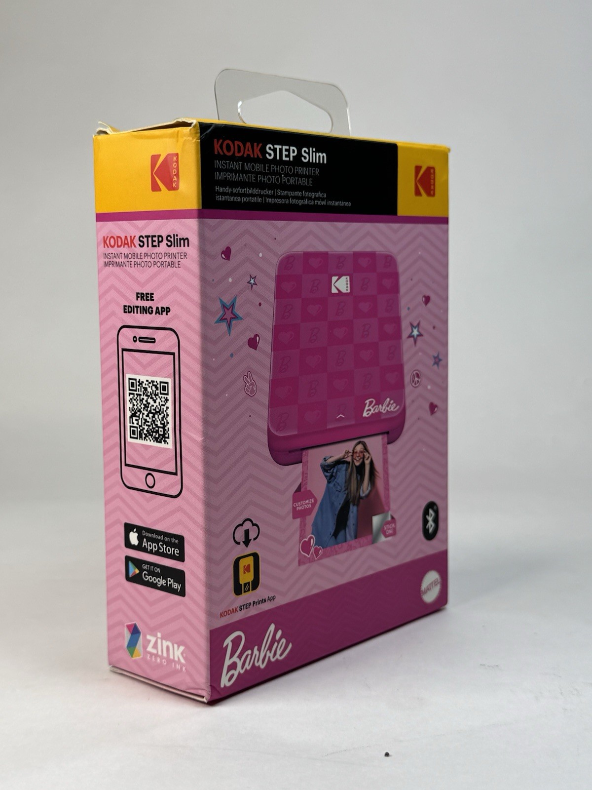 Kodak Step Slim Barbie Edition ZINK Bluetooth 2x3 Color Photo Printer RODMPSB10