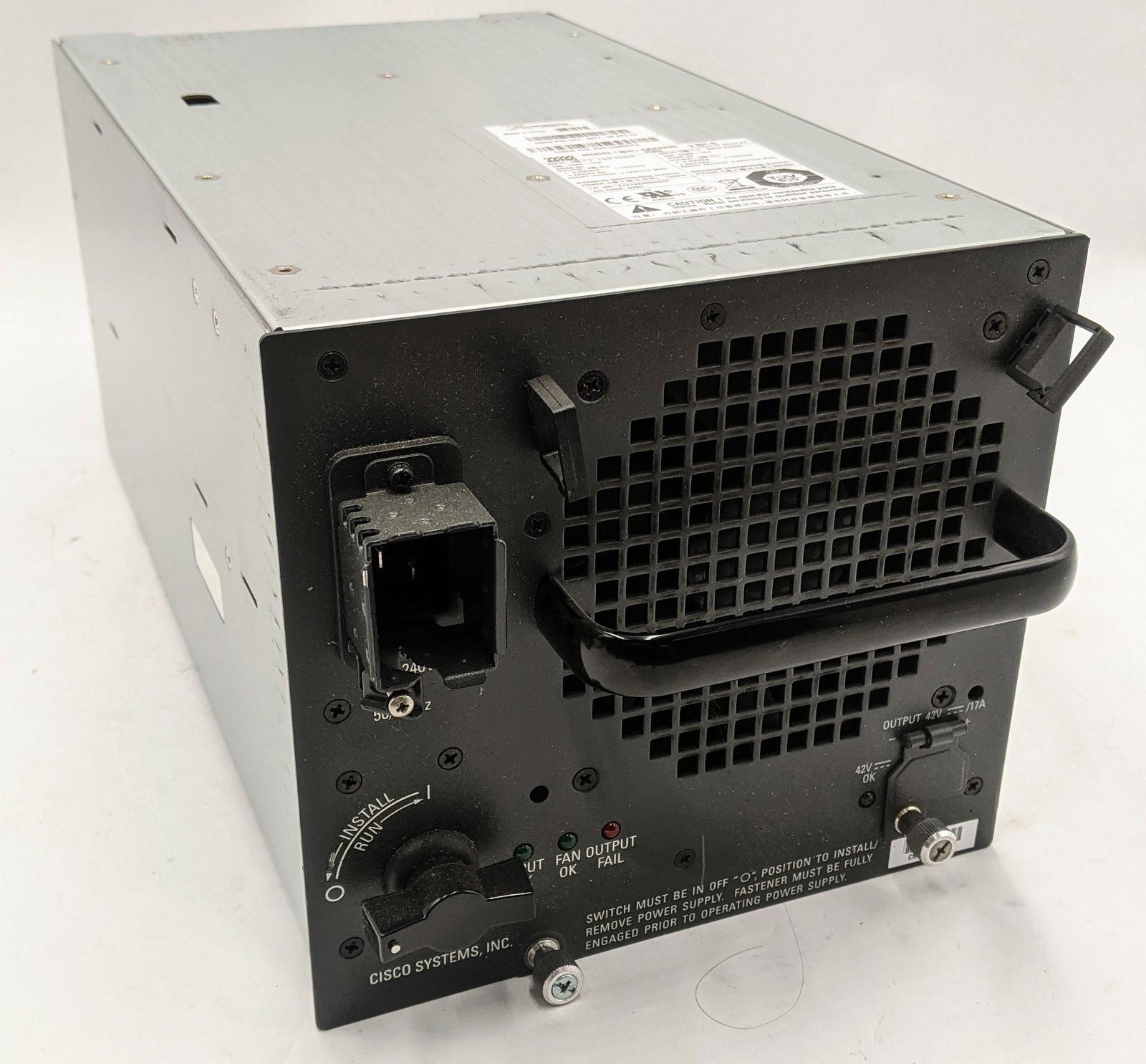 Cisco Catalyst 6500 Series Switch WS-CAC-3000W 3000W Power Supply- 341-0077-05