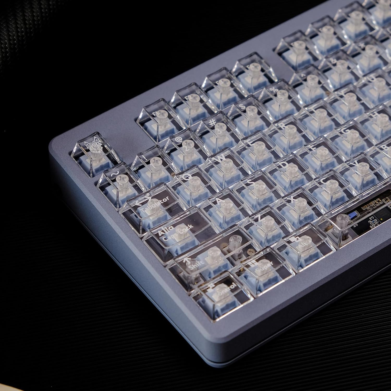 Sumgsn 114 Keys Clear Keycaps PC Cherry Profile White Transparent Keycaps Set Fi