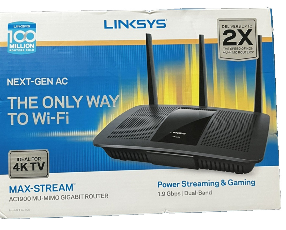 linksys AC1900 Dual-Band Wi-fi Router Max Streaming