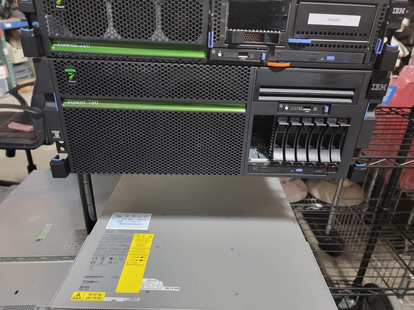 IBM 8205-E6D P740 Server i series server with CPU/RAM/Cards