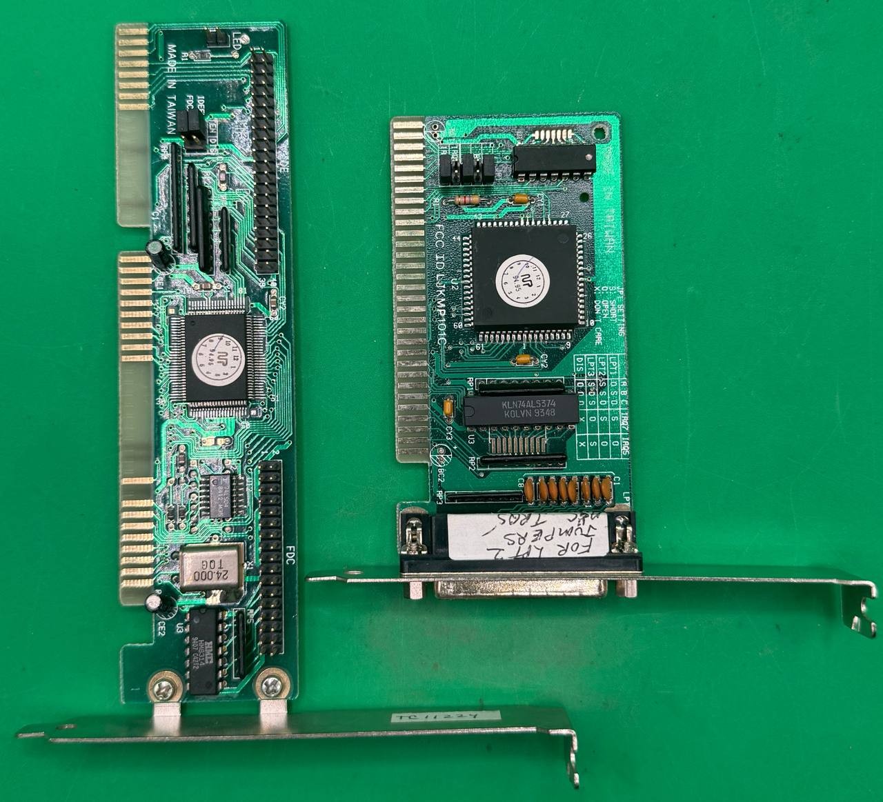 Lot of 2 ISA Taiwan Expansion Cards MP740IDE IDE/FDC Controller & LPT Card TC