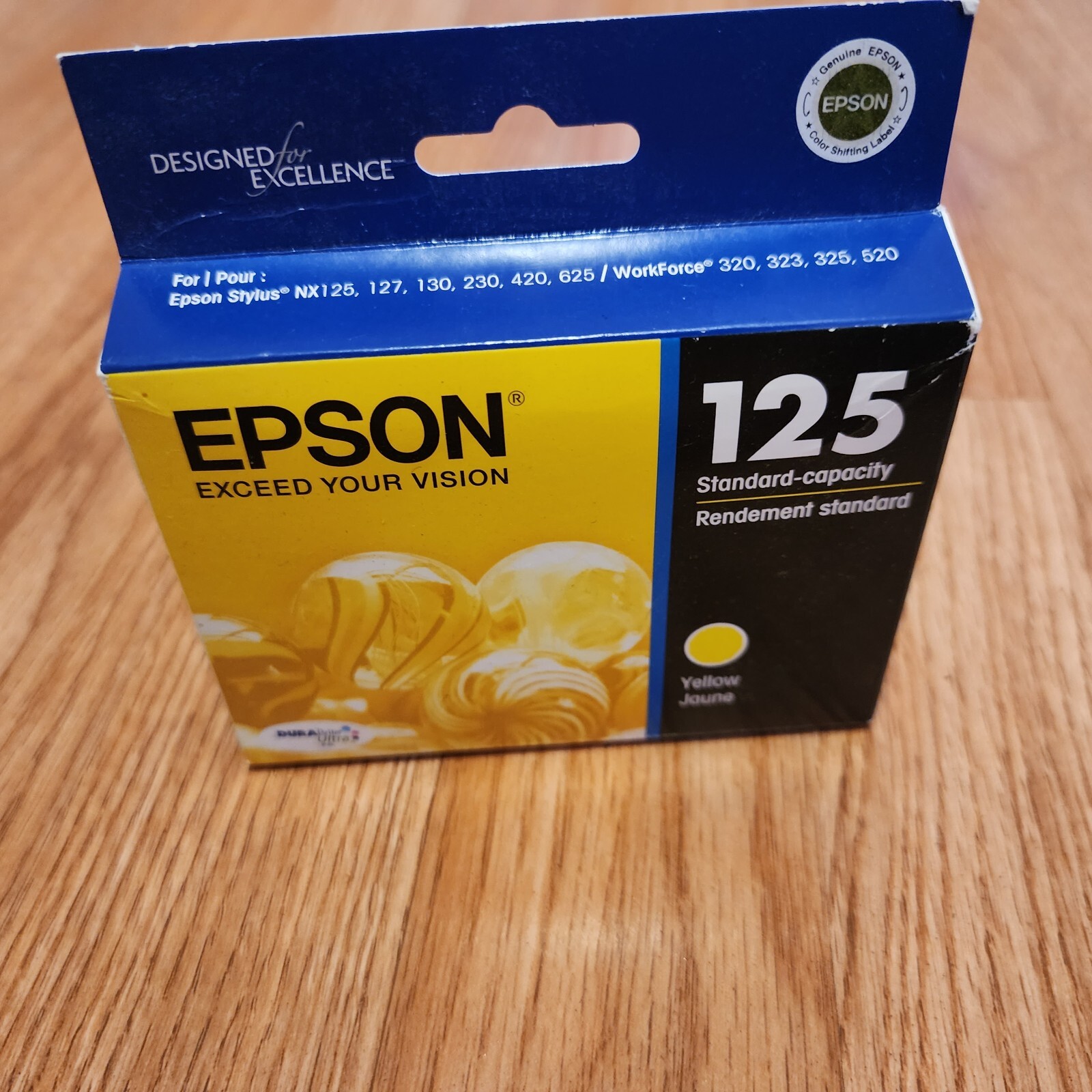 Epson 125 Standard Capacity Yellow Oem T125420 Ink Cartridge-08/2014