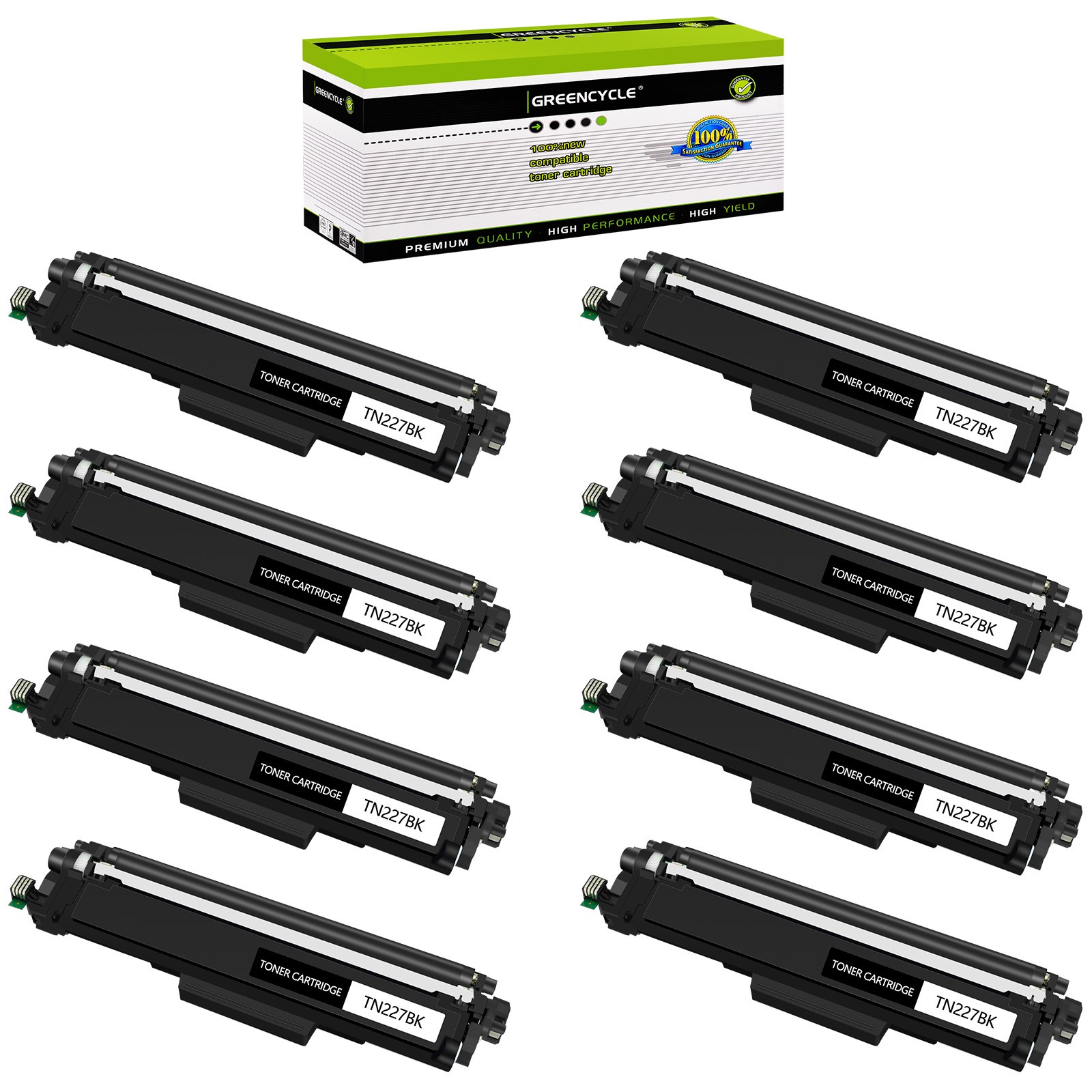 8PK TN227BK BK Toner Fits for MFC-L3770CDW MFC-L3730CDN HL-L3230CDW HL-L3270CDW