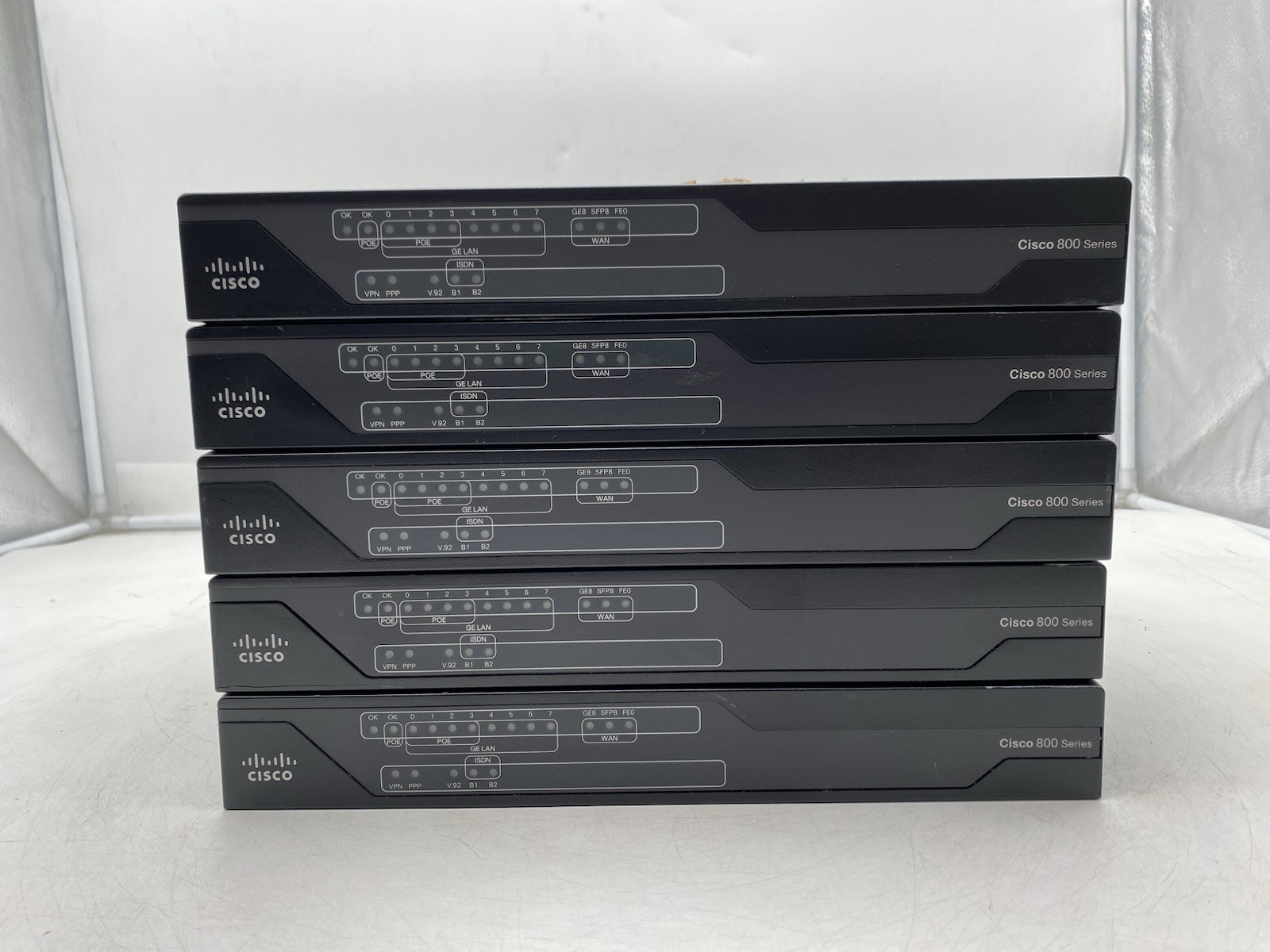 Lot of 5 Cisco 800 Series C891F Gig Ethernet Integrated Services Router