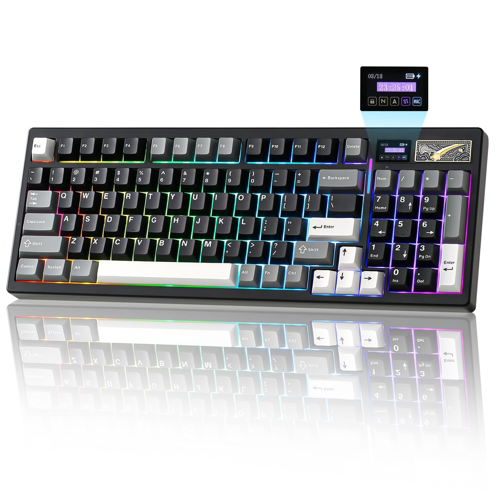 YUNZII IF99 96% Wireless Mechanical Keyboard (Black, Cocoa Cream Switch)