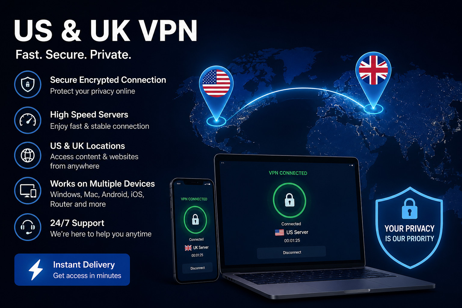 Secure VPN Subscription – Fast & Private Internet | Unlimited Access