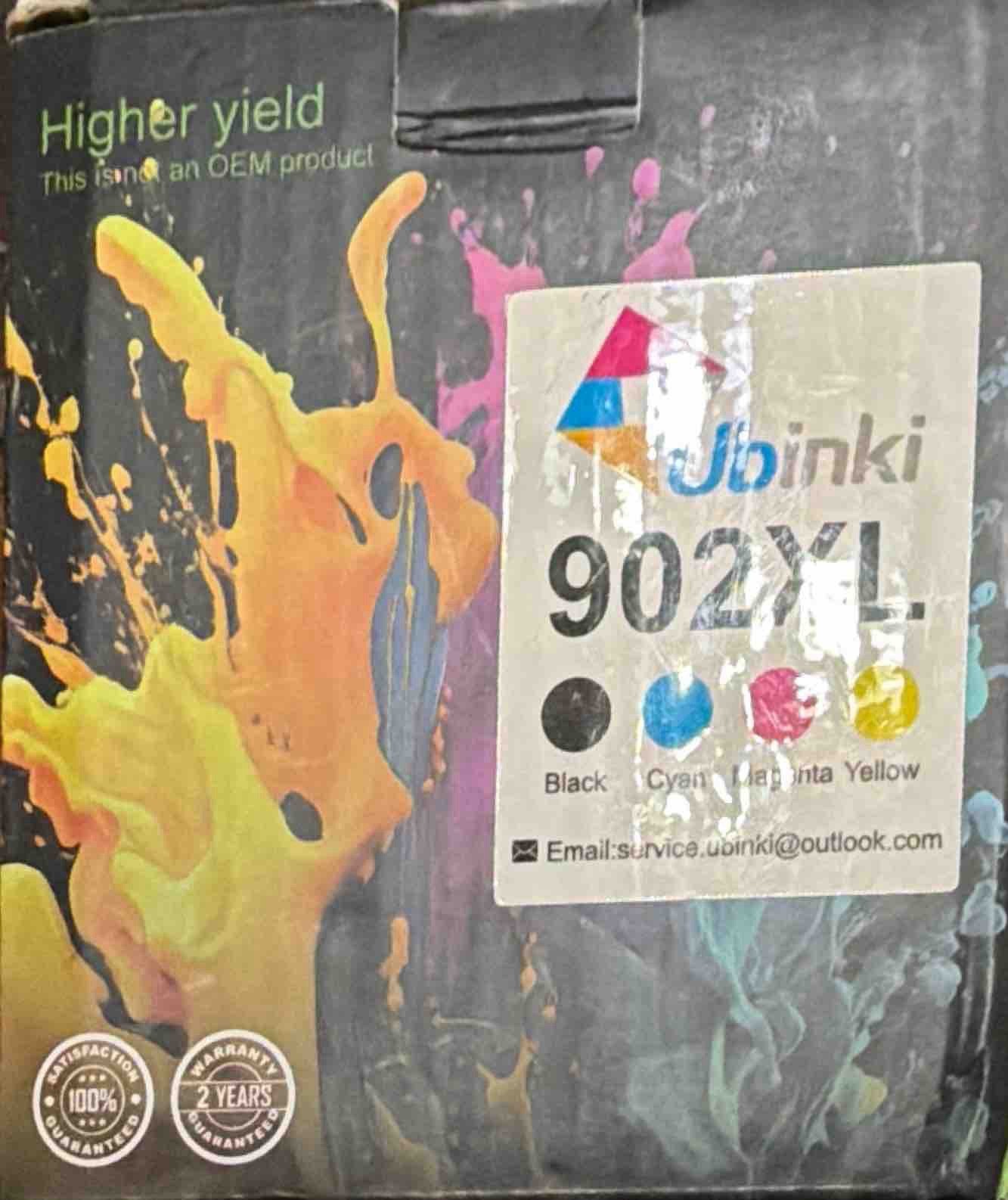 Ubinki 902XL Ink Cartridge Set - Black Cyan Magenta Yellow - High Yield