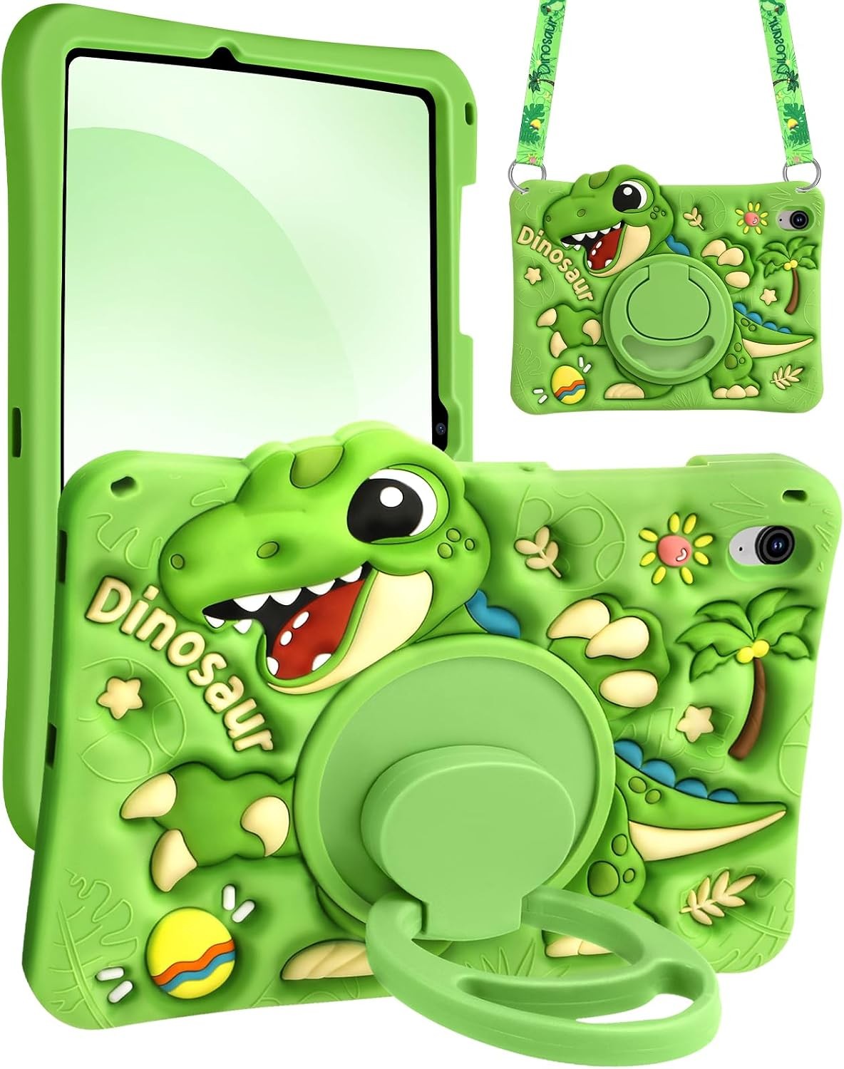 Case for Samsung Galaxy Tab S10 FE 2025 10.9" - Cute Cartoon Silicone Cover, Kic