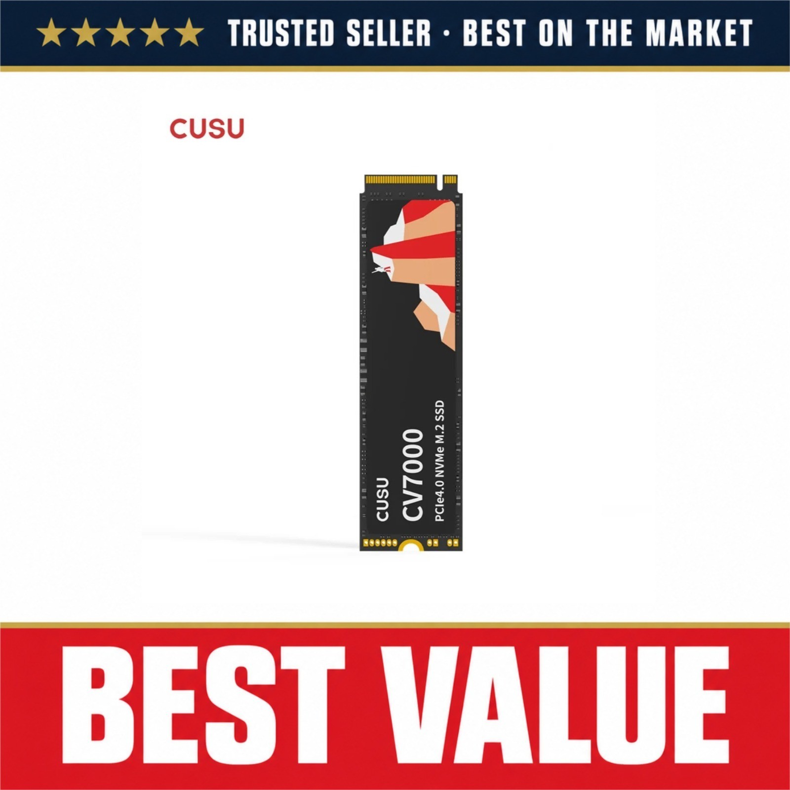 CUSU M.2 NVMe SSD 256GB 512GB 1TB 2TB PCIe 4.0 Internal Solid State Drive