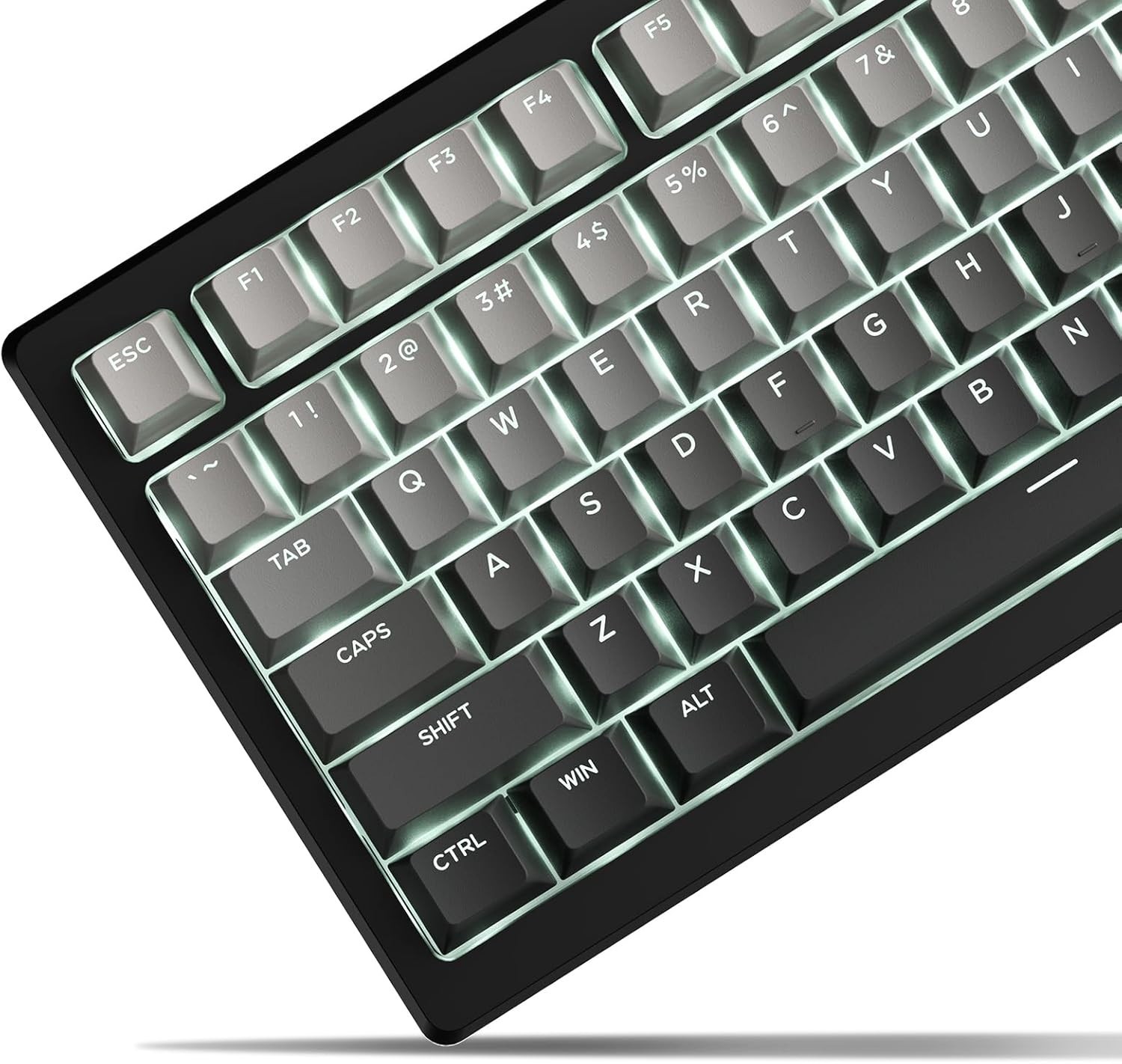 x XVX Shine Through PBT Keycaps, Keycaps 60 75 100 Percent Cherry Profile, Do...