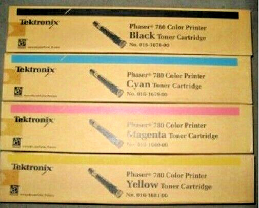 4 Genuine Toner Xerox Tektronix Phaser 780 / 016-1678-00 1679-00 1980-00 168100