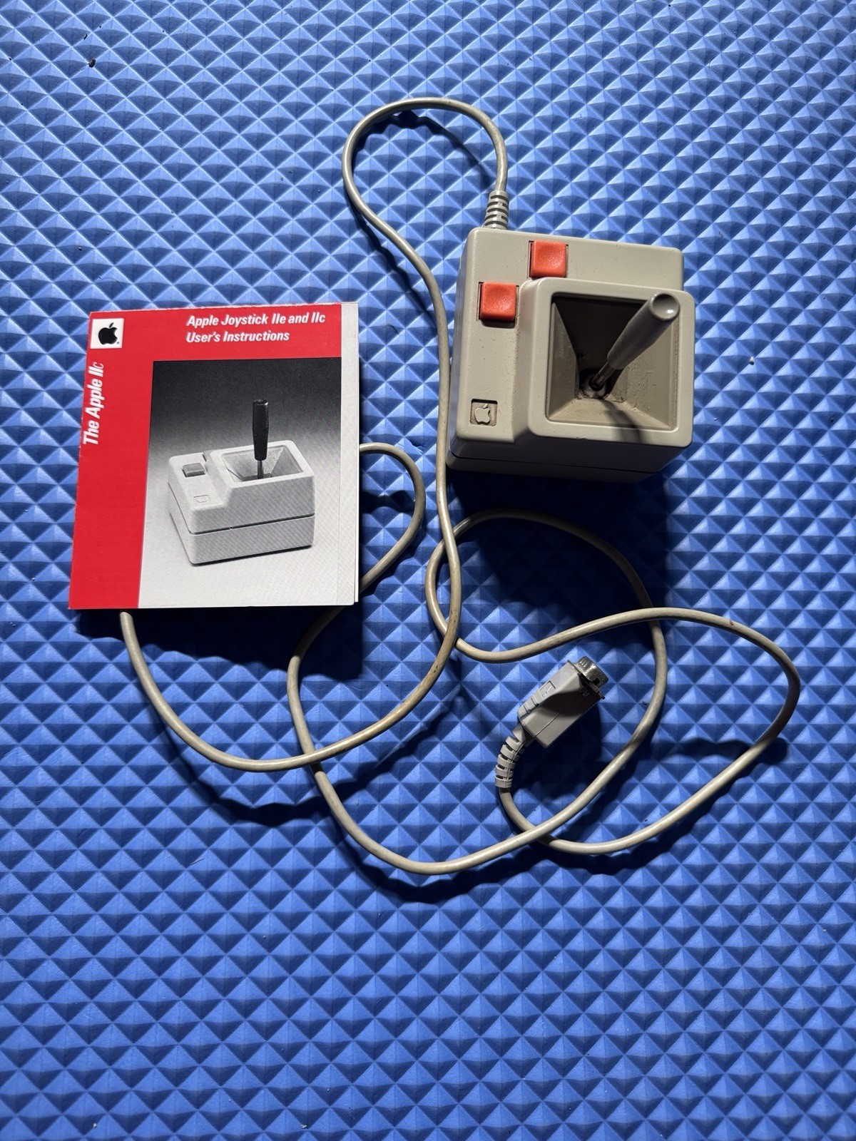 Vintage Genuine Original Apple IIc 2c Joystick With Cable And Manual Untested