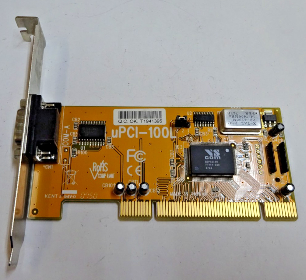 VScom uPCI-100L PCI SERIAL ADAPTER CARD #GK11993
