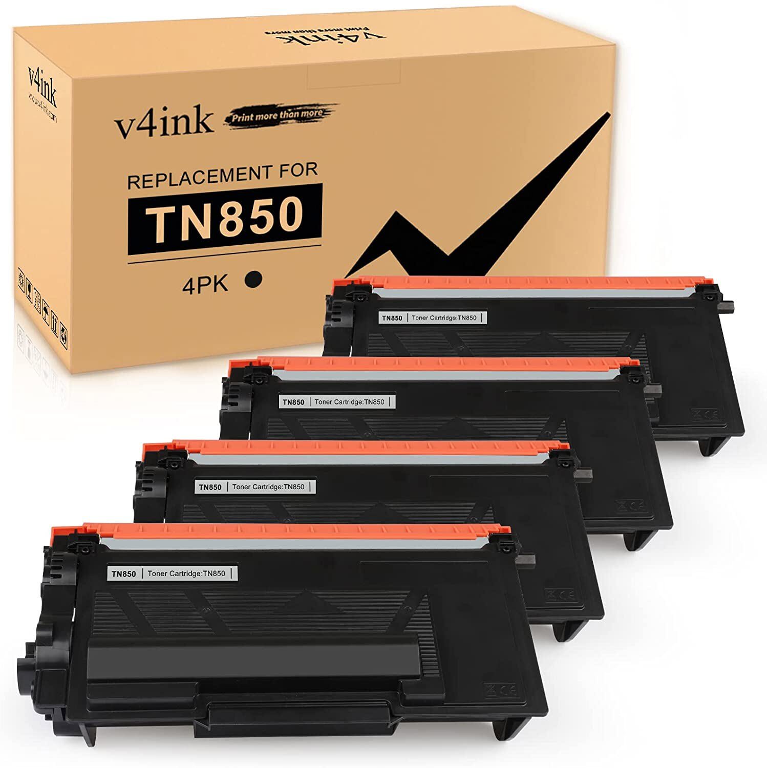 4PK TN850 820 Toner Cartridge fits For Brother HL-L5200DW L6200DW MFC-L5700DW
