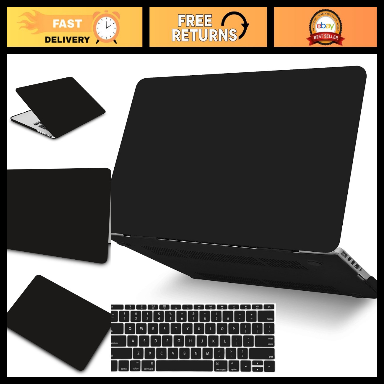 Ultra Thin Lightweight Hard Shell Case for MacBook Pro 16” + Keyboard Cover, Mat