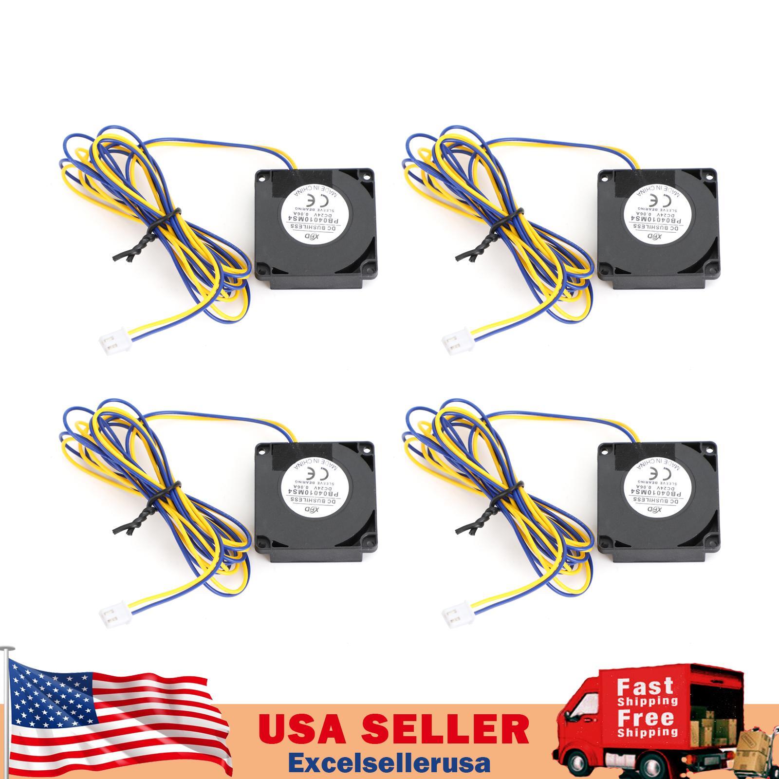 4x 3D Printer Cool Radial Turbo Blower Fan 24V 4010 40MM Fits ENDER 3 CR-10S PRO