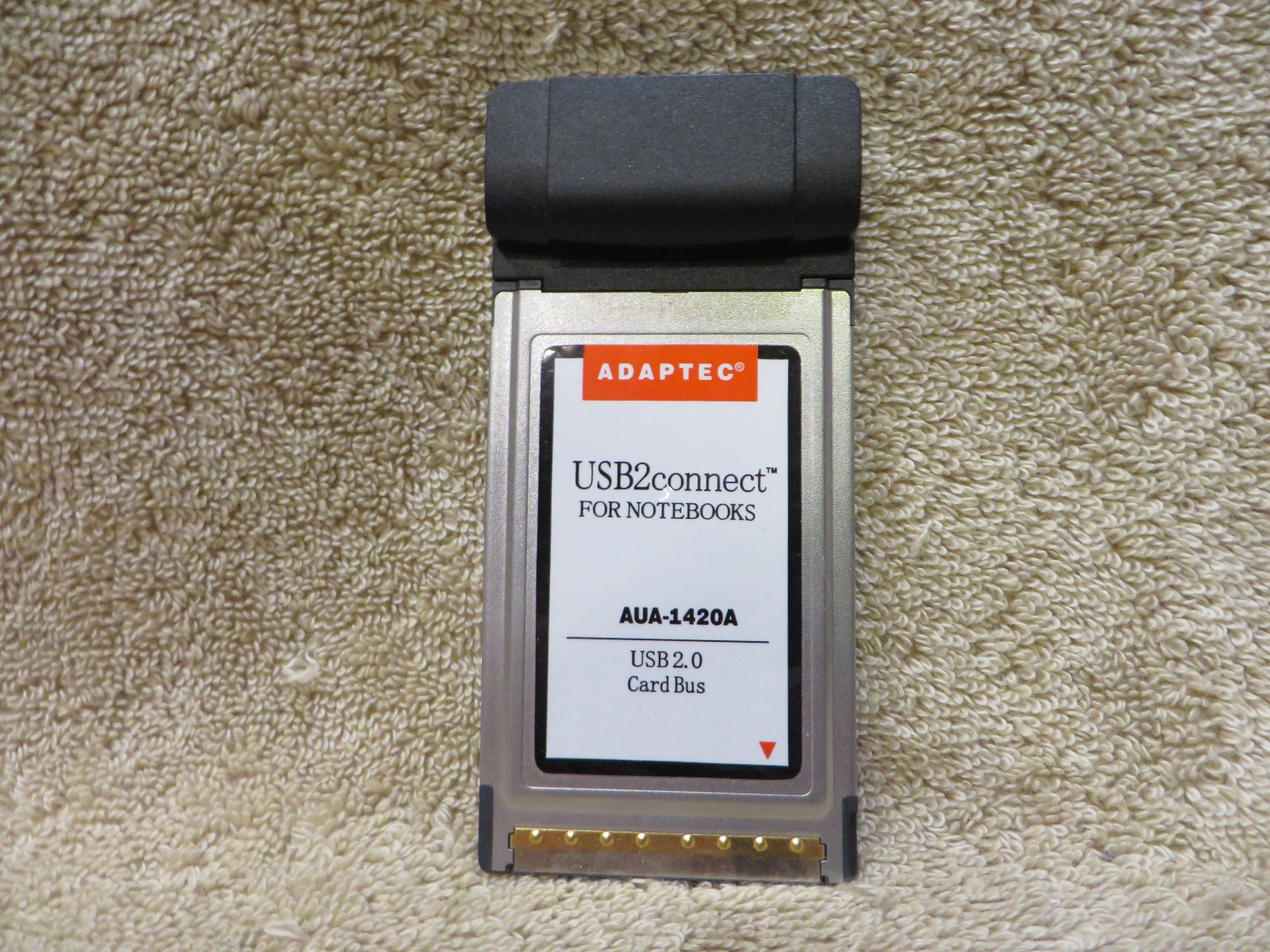 Adaptec AUA-1420 2-Port USB 2.0 CardBus Adapter Laptop Notebook PC Card TESTED