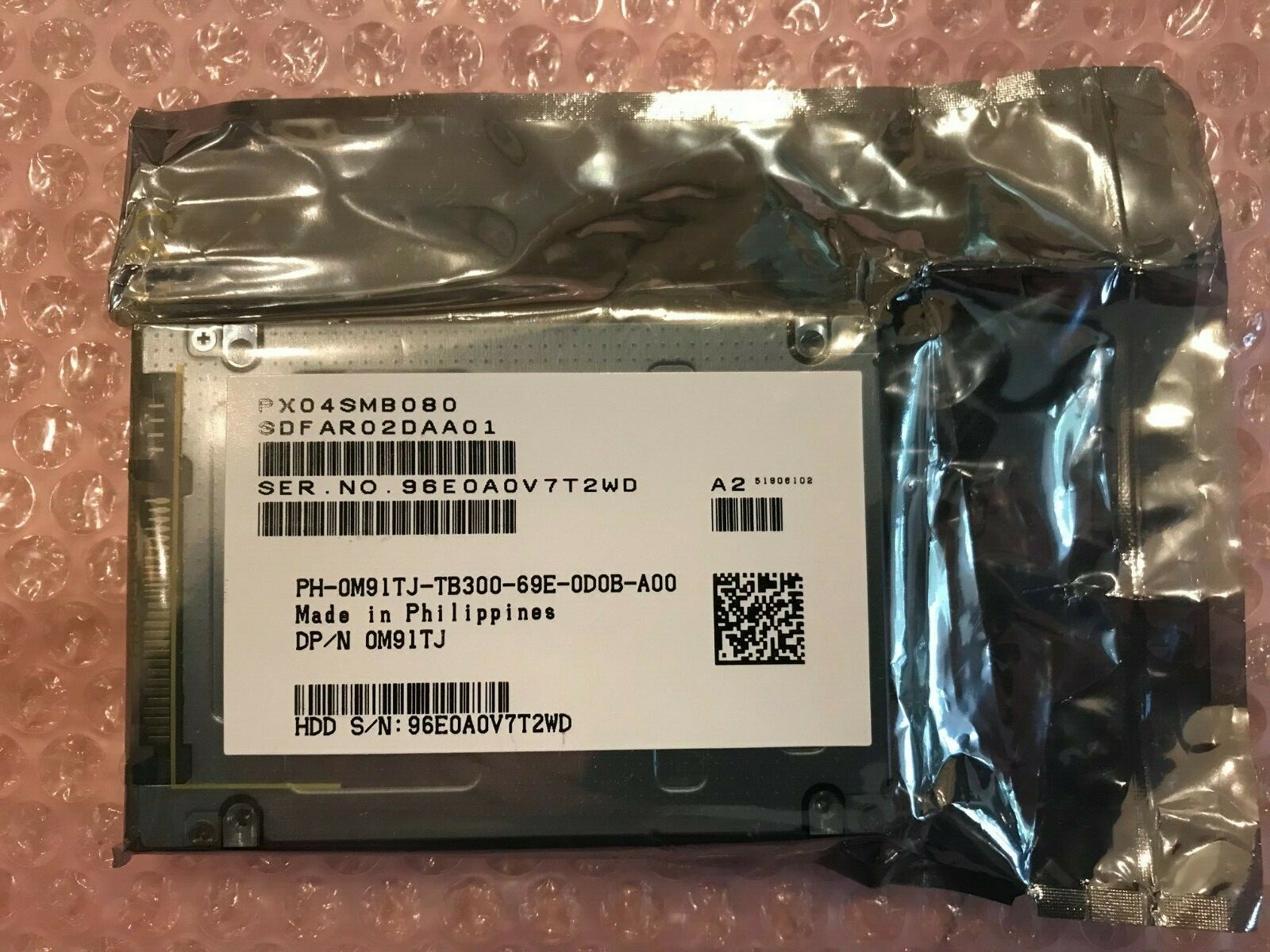 M91TJ Dell Toshiba PX04SMB080 2.5" 800GB 12G SAS SFF SSD  0M91TJ w/ Tray
