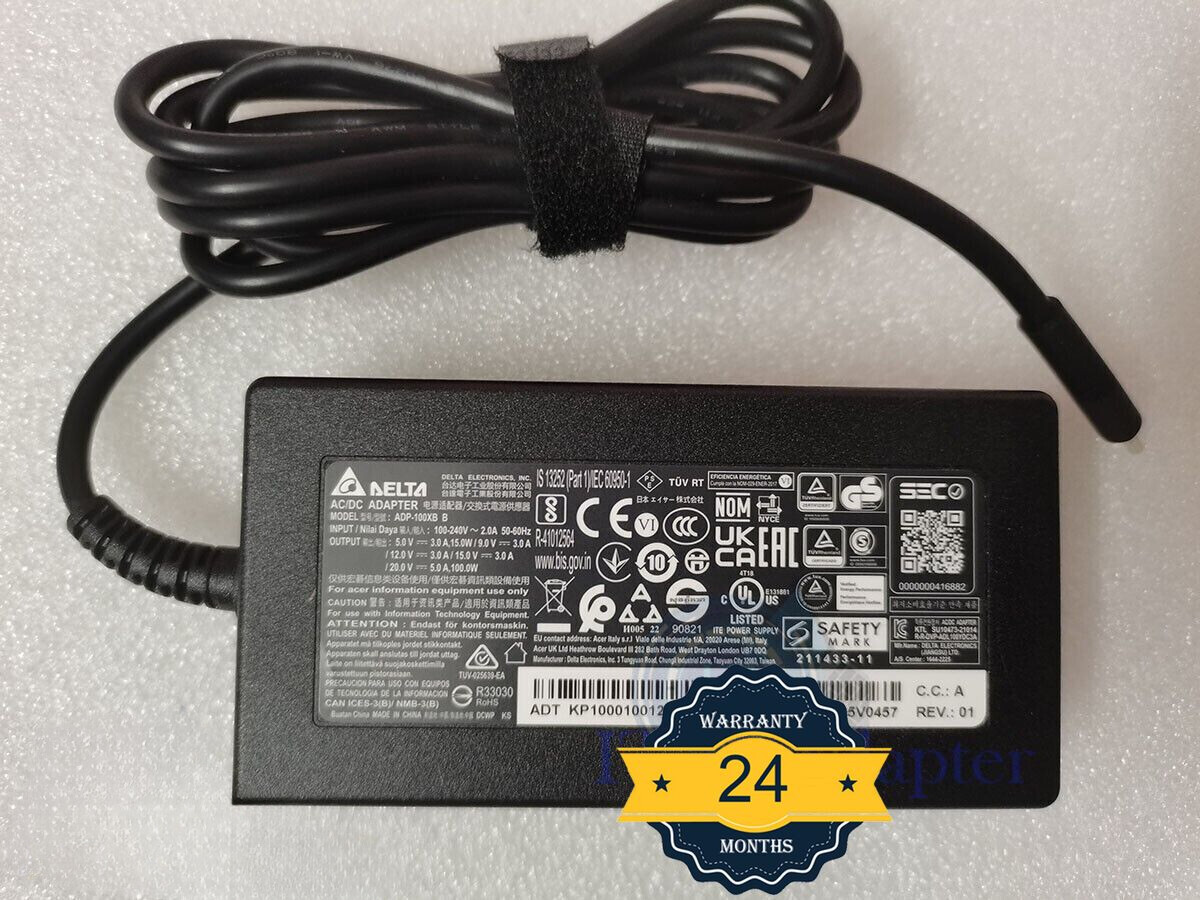 Original Delta 20V 5A 100W ADP-100XB B for Acer Swift X SFX16-52G/i7-1260P OEM