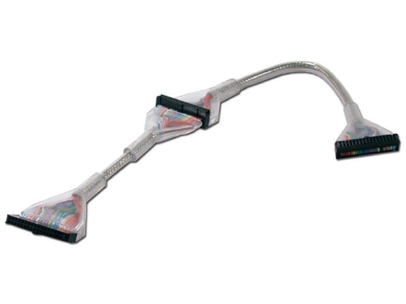 24" Silver IDE ATA 100/133 Round Dual Device Hard Drive CD-ROM 40pin/80wi Cable 