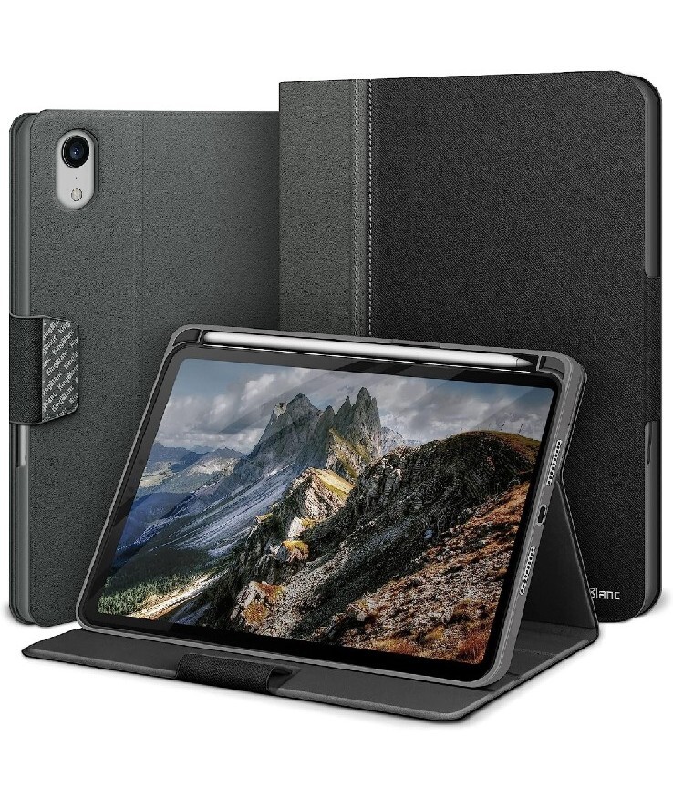 KingBlanc iPad Mini 6 Case (2021, 8.3-inch) with Pencil Holder, Vegan Leather