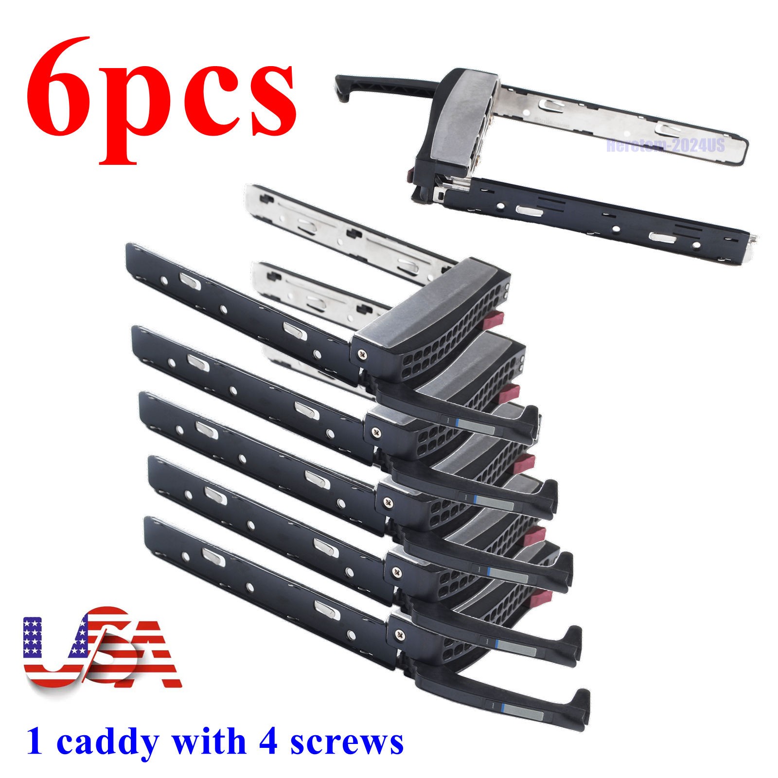 6x MCP-220-00024-0B 3.5 Hot Swap HDD Tray Caddy for Supermicro SC815 SC826 SC846