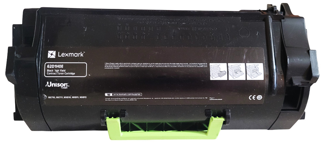 Lexmark 62D1H0E Black High Yield Toner Cartridge Without Box Weight: 2lb:3.4oz