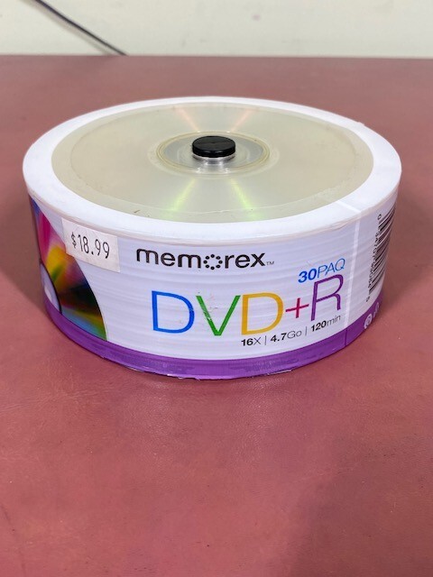 Memorex DVD-R 30Pk 16X 4.7GB 120Min Brand New Factory Sealed