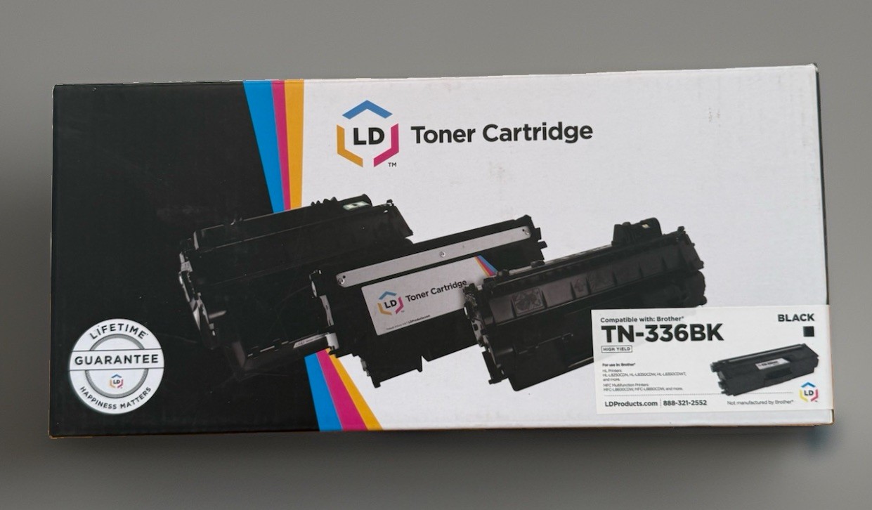 LD Products TN-336BK Black Toner Cartridge Compatible Brother High Yield New