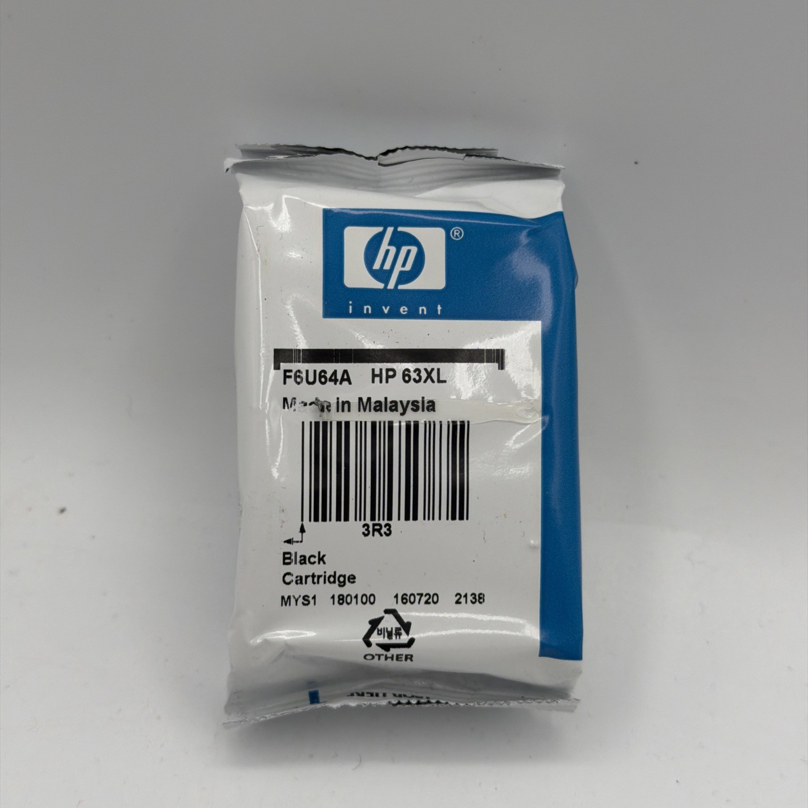 New HP 63 XL Black Ink Cartridge High Yield Genuine OEM Original Sealed