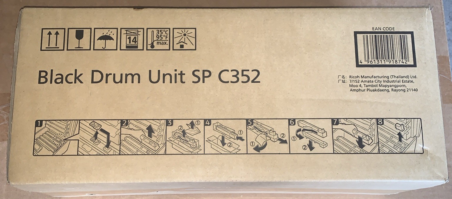 GENUINE RICOH 408223 (SP C352) BLACK DRUM UNIT NEW-FREE SHIPPING M908-11